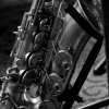 Saxophone Black and White